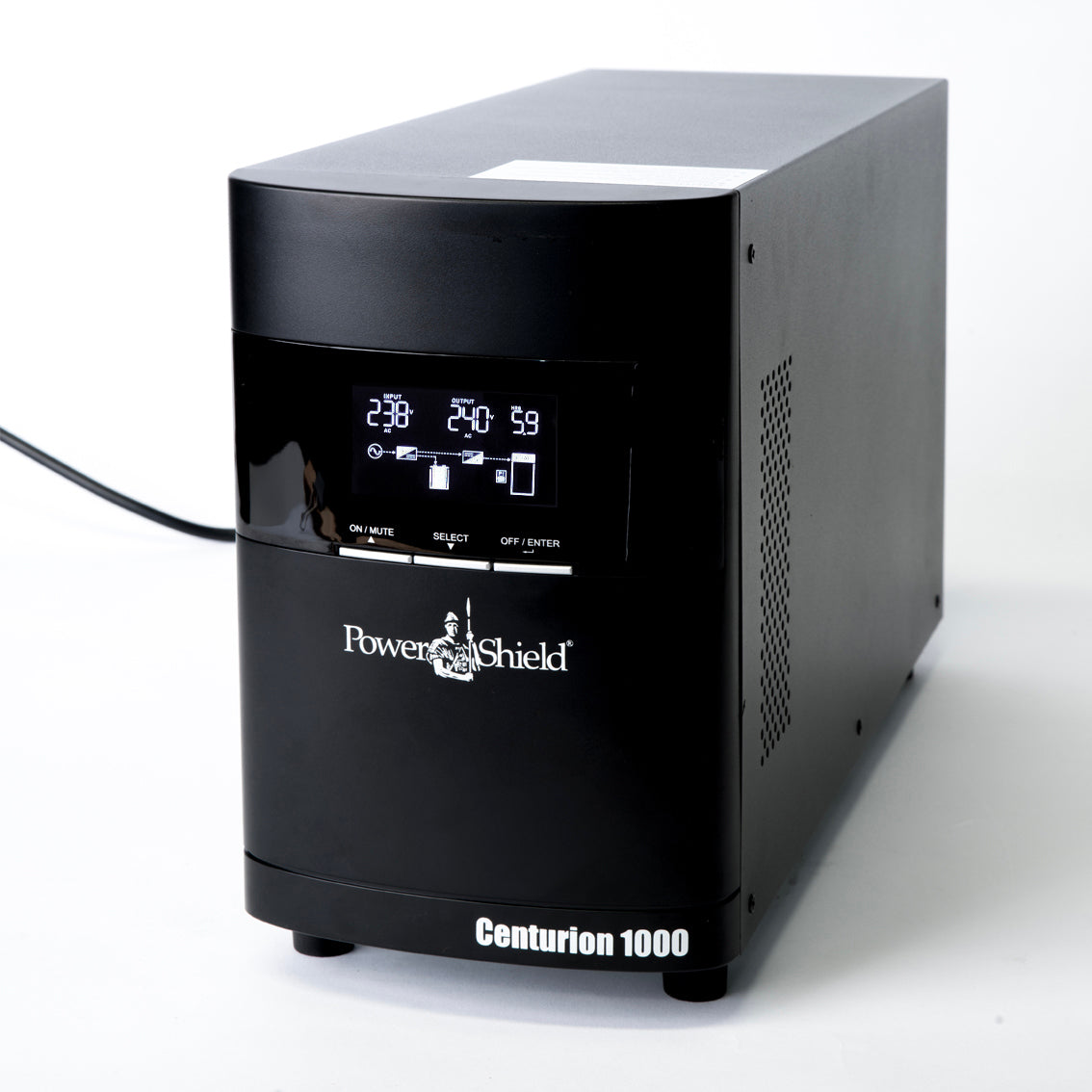 PowerShield Centurion Tower UPS 1000VA/900W, 10A input, 2 AUS sockets, 10A, C13 x 2, hot-swappable batteries, 2-year warranty PowerShield Centurion Tower UPS 1000VA/900W, 10A input, 2 AUS sockets, 10A, C13 x 2, hot-swappable batteries, 2-year warranty